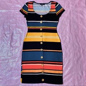 ♡ Playful N Curvy Multi-Colored Cocktail Dress by ‘Derek Heart’ ♡